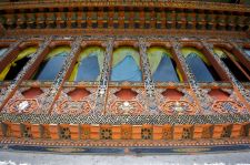 Up close view of the wood carving