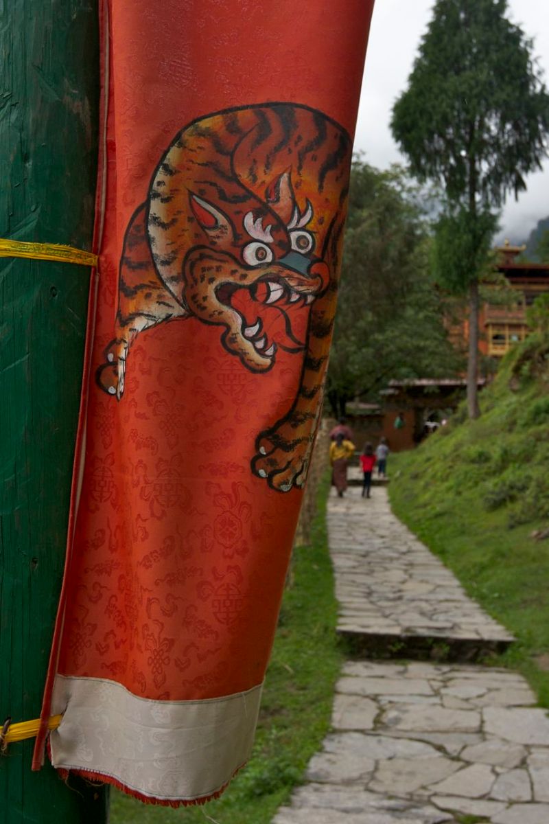 View looking up the path towards the goemba